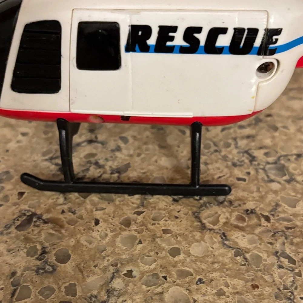 Vintage  Tonka Rescue Helicopter - Red, White, and Black